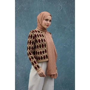 Fall Winter Ipeksi Jakar Şal Gece Mavi 9019-32