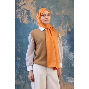 Fall Winter İpeksi Jakar Şal Turuncu 9018-03