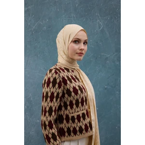 Fall Winter Ipeksi Jakar Şal Gece Mavi 9019-32
