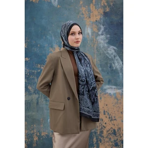 Siyah Hint Vual Şal -  5008-06