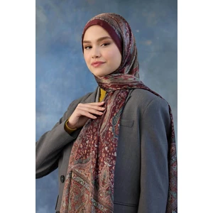 Bordo Hint Vual Şal -  5002-02