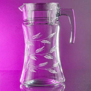 1400CC Karabağ Kesme Cam Sürahi Sürgün Desenli