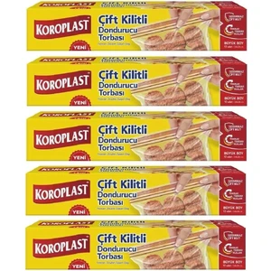Çift Kilitli Dondurucu Torbası Büyük Boy 24 x 28 cm 10'lu x 5 Paket