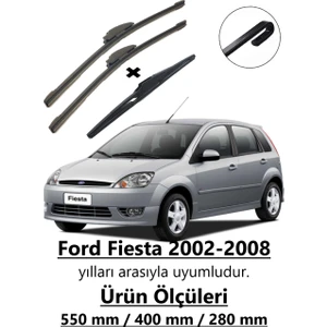 Ford Fiesta 2002-2008 Ön ve Arka Muz Silecek Takımı