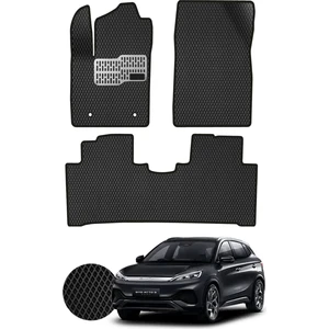 Byd Atto 3 Hücreli Paspas Seti, Premium Eva Tam Set Paspas Takımı Siyah