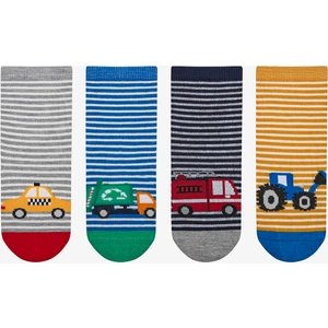 Erkek Çocuk Colorful Vehicles 4lü Soket Çorap