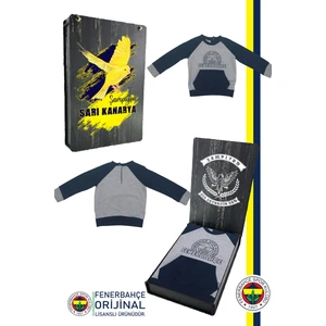 Fb Logo Sarı-Lacivert Bebek Sweat Hediyelik Ahşap Kutulu