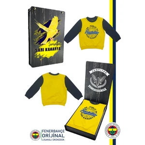 Lisanslı Lacivert Bebek Sweat Republic Of Fenerbahçe Hediyelik Ahşap Kutulu