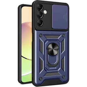 Samsung Galaxy A14 Kılıf Yüzüklü Standli Sürgülü Kamera Korumalı Tank Sert Silikon Kapak