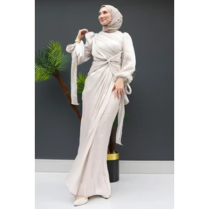Giza Store Orkide Ipek Abiye Bordo
