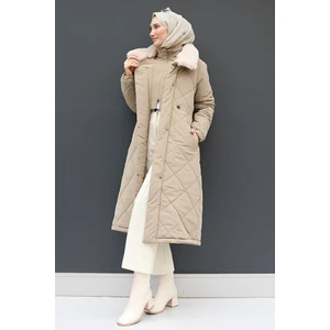 Şişme Anorak Mont Bej