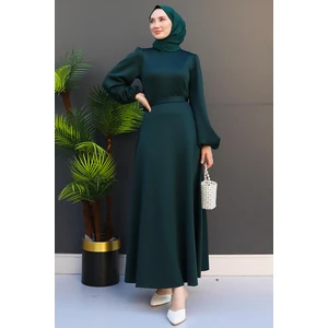 Ronay Tesettür Elbise Zümrüt