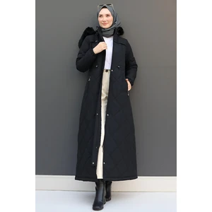 Aysema Kürklü Şişme Mont Siyah