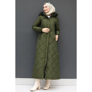 Aysema Kürklü Şişme Mont Haki