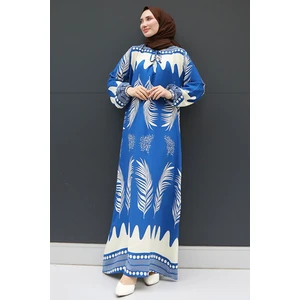 Giza Store Yaprak Tesettür Elbise Acı Kahve