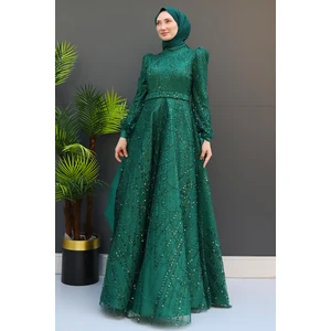 Giza Store Selver Tesettür Abiye Mavi