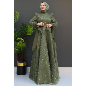 Giza Store Selver Tesettür Abiye Mavi