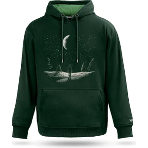 Gece ve Yıldızlar Tasarım Kapşonlu Sweatshirt