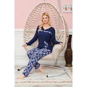 Bayan Uzun Kollu Pijama Takımı Model No 7612