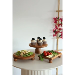 3lü 25 cm Lucca Pastalık, 25 cm Risus, 17X25 Risus Ahşap Çeyiz Seti