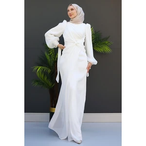 Giza Store Orkide Ipek Abiye Bordo