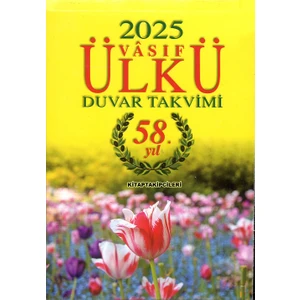 2025 Duvar Takvimi Vasıf 58. Yıl Yapraklı Renkli Resimli Kuşe Kağıt Ülkü Vasıf