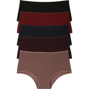 Bordo Kadın Külot 5'li Paket