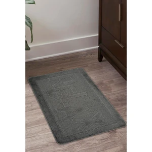 Doğal Kaymaz Taban Banyo Paspas Uzun Ömürlü Yumuşak Dokulu Su Emici Yıkanabilir Yazılı Paspas Antrasit Relax 60x100