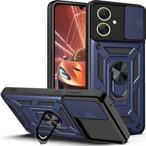 Samsung Galaxy A06 Kılıf Kamera Koruma Sürgülü Mıknatıslı Stand Özellikli Silikon Tank Kapak