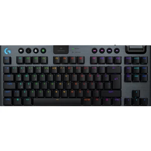 G915 x Lightspeed Tkl Düşük Profilli Rgb Aydınlatmalı GL Blue GL Clicky PC/Mac Için Kablosuz İngilizce Q Oyun Klavyesi, Siyah