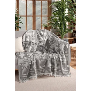 Mylasa Home Pamuk Bohem Temalı Çok Amaçlı Müslin Throw 130 x 170