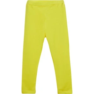 Fosforlu Sarı Basic Kız Çocuk Yazlık Tayt