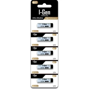 I-Gen Batteries I-Gen 27A Pil 5'li Paket 12V MN27 (27A / A27 / L828)
