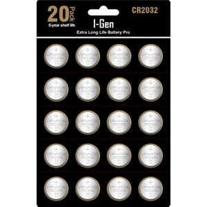I-Gen Batteries I-Gen CR2032 Pil 20'li Paket Tartı, Baskül, Şeker Ölçüm Cihazı Pili Lityum Düğme Pil 3V 2032
