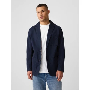 Erkek Lacivert Twill Blazer Ceket