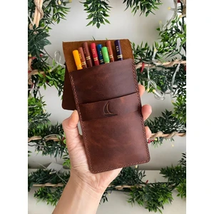 Alesta Leather (İsim Yazıyoruz) El Yapımı Hakiki Deri Kalemlik