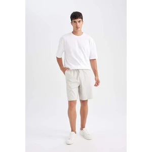 Relax Fit Pamuklu Bermuda Şort Erkek Normal Bel Cep Detaylı Rahat Kalıp D7917AX24SM