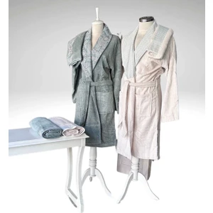 Candidum Bambu Aile Seti (Bornoz Setı M/l) Yeşil-Krem