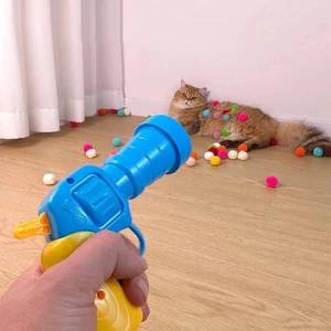 Peluş Top Fırlatıcı - Interaktif Kedi Oyuncağı