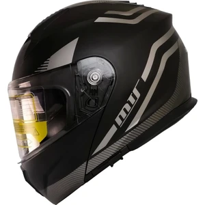 Mts 966 WX20 Grey Çene Açılır Mat Siyah-Gri Kask
