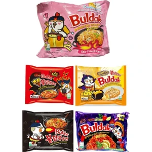 Buldak Ramen 5 Flavor Combo (Carbo + 2x Spicy + Cheese + Acılı + Habanero Lime