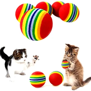 2 Adet Renkli Kedi Köpek Oyun Topu