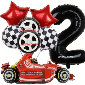 Düvenci Ticaret Yarış Temalı Doğum Günü Yaş Balon Seti