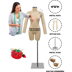 38 Beden Üst ve Alt Grup Pantolon Giyebilen Kollu Iğne Batabilen Prova Mankeni Terzi Mankeni