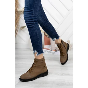 Diego Carlotti Kafkaslar Gerçek Deri Fermuarlı Kısa Spor Model Ortopedik Kadın Bot