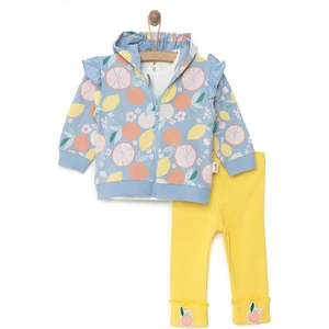 Yenidoğan Aloha Sweatshirt-Kapüşonlu Hırka-Alt 3lü Takım Kız Bebek