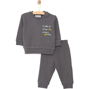 Hellobaby Basic Erkek Yazı Baskılı Eşofman Takımı Erkek Bebek