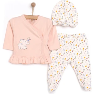 Hellobaby Kız Zıbın-Şapka-Patikli Alt Kız Bebek