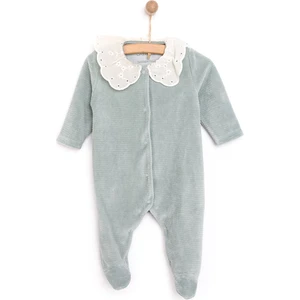 Yenidoğan Perfect Kadife Patikli Tulum Kız Bebek