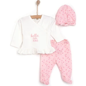 Hellobaby Kız Zıbın-Şapka-Patikli Alt Kız Bebek